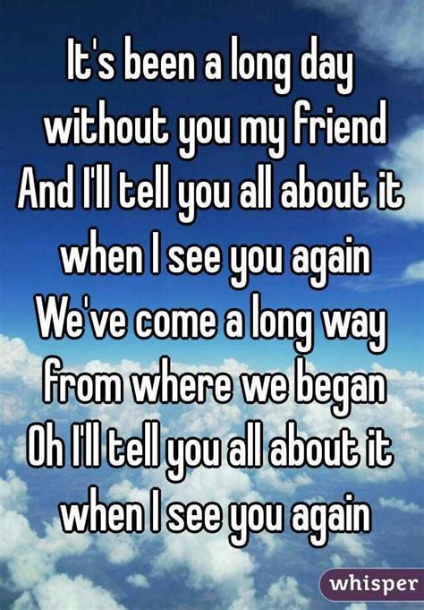 is a long day without you my friend lyrics friendpoe