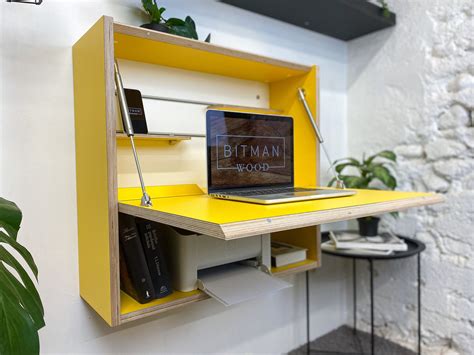 Office Desk Folding Desk Work Space Desk Space Saving Desk Etsy Ireland