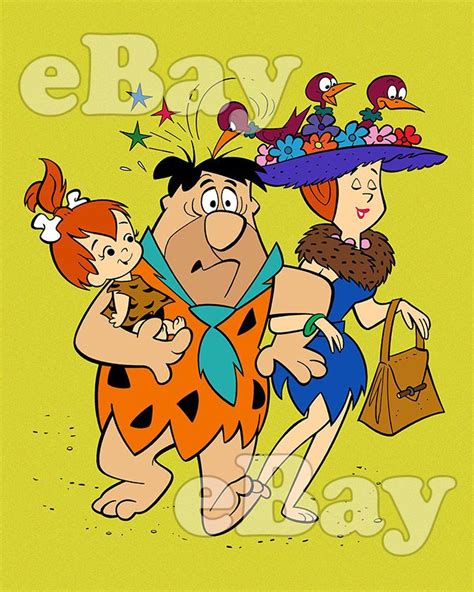 Rare The Flintstones Cartoon Color Tv Photo Hanna Barbera Studios