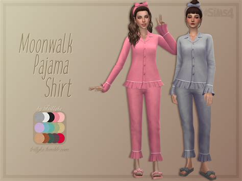 The Sims Resource Trillyke Moonwalk Pajama Shirt