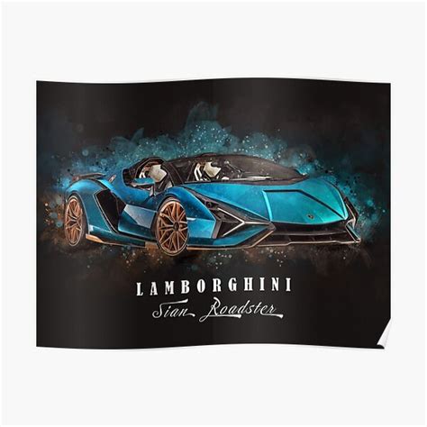 Lamborghini Sian Roadster Poster For Sale By Coolmathposters Redbubble