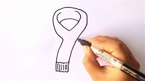 ¿cómo Dibujar Una Bufanda Dibujo De Una Bufanda Youtube