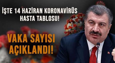 14 HAZİRAN KORONAVİRÜS TABLOSU AÇIKLANDI Lider Gazete Antalya Haber