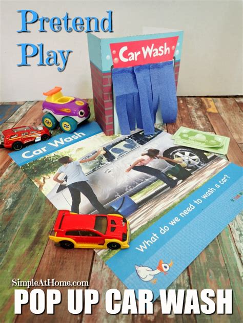 Free Pretend Play Pop Up Car Wash Printable