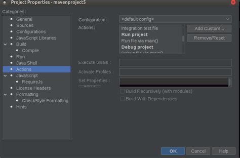 Can T Acces To Run Settings In Project Simple Javafx Maven Archetype