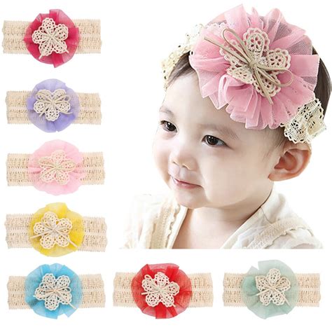 Buy Infant Lace Headbands Baby Girl Chiffon Flower