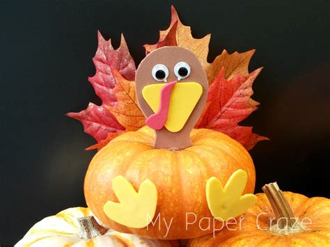Easy Turkey Pumpkin Craft For Kids At Thanksgiving By My Paper Craze