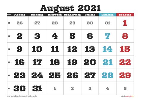 In augsburg wird zusätzlich am 8. Kalender August 2021 zum Ausdrucken mit Ferien - Kalender ...