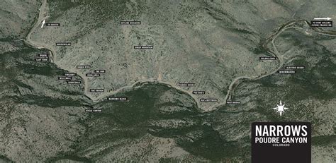 The Major Areas In The Narrows Of The Poudre Canyon