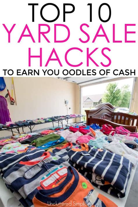 The Top 10 Yard Sale Hacks To Earn You Odds Of Cash