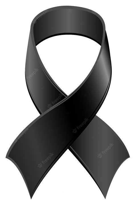 Premium Vector Black Ribbon Symbol Day Of Mourning