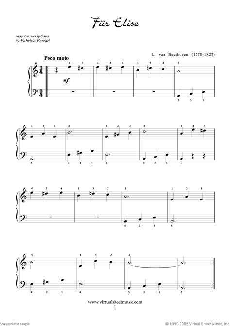 Very Easy Collection For Beginners Part I Sheet Music For Piano Solo