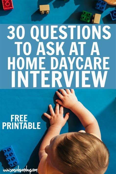 Home Daycare Interview Questions This Is A Great List Of Questions To