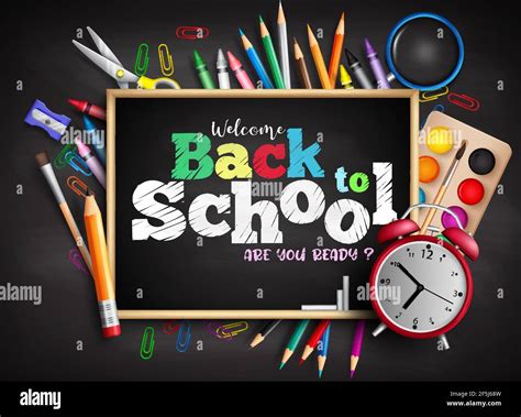 Back To School Vector Banner Template Welcome Back To School Text In