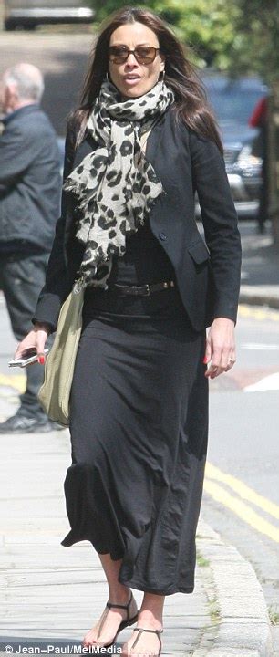 I was rushing on, then looked behind and there he was, sitting in his socks! Taking her style to the maxi! Melanie Sykes looks extra ...