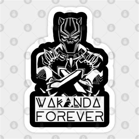 Black Panther Wakanda Forever Black Panther Wakanda Sticker Teepublic