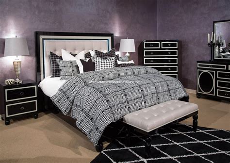 With a unique, elegant patterns and designs, it's perfect for my bedroom! Michael Amini 4-Pc Sky Tower Modern Bedroom Set Black Onyx ...