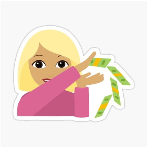 Emoji Girl Spending Money Sticker For Sale By Bloomplanners Redbubble