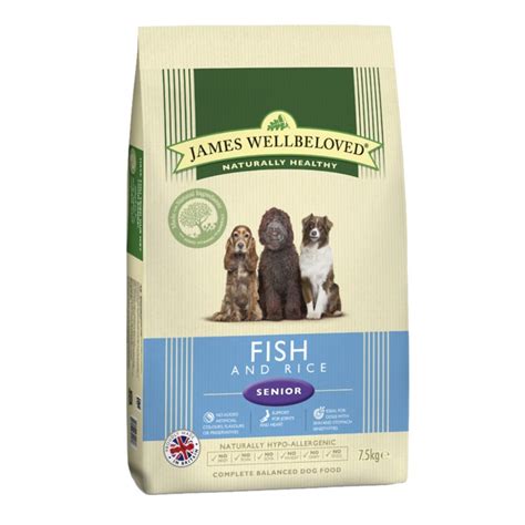 James Wellbeloved Dog Food Senior Fish And Rice Kibble 75kg Approved