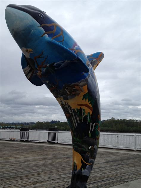Orca Painted With Other Wild Animals At The Quay In New Westminster B