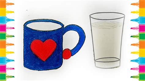 Each step should be easy for you to follow, as each shape that you will need to draw is similar to a basic shape, letter, or number. How to draw a Mug & Glass for kids Easy Drawing - YouTube
