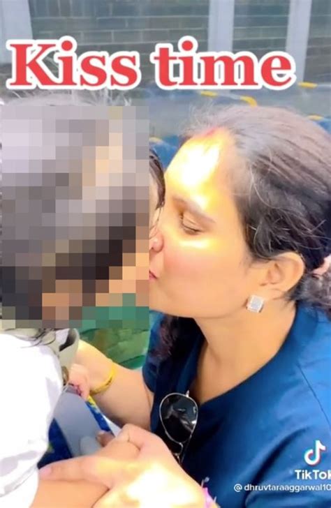 kissing daughter on lips sydney mum slammed after train tiktok herald sun