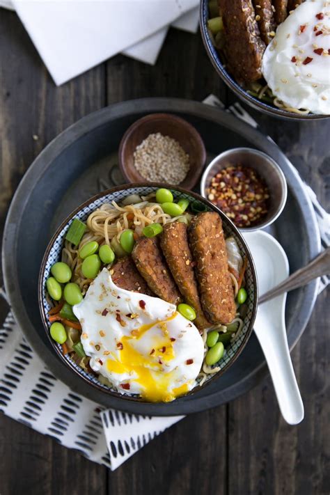 We're giving ramen noodles some major upgrades with eggs, chicken, and more. Veggie Ramen Noodle Stir Fry with Tempeh and Poached Egg ...