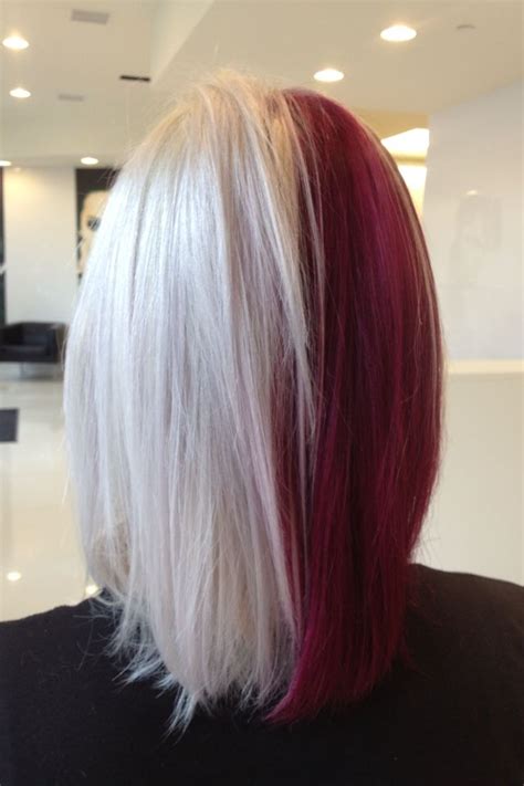 Half And Half Hair Red And White Goldwell Color Hair