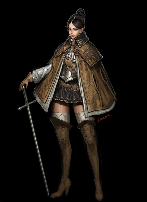 Mercenary Elf Youngmin Suh Character Design Girl Female Character