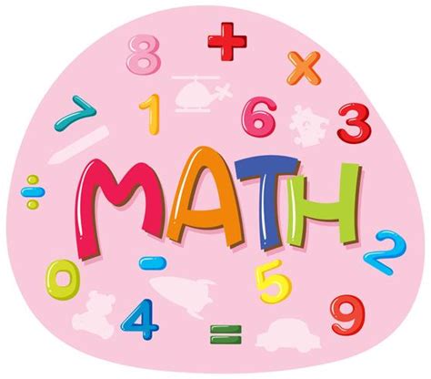 Sticker Design For Word Math 432791 Vector Art At Vecteezy