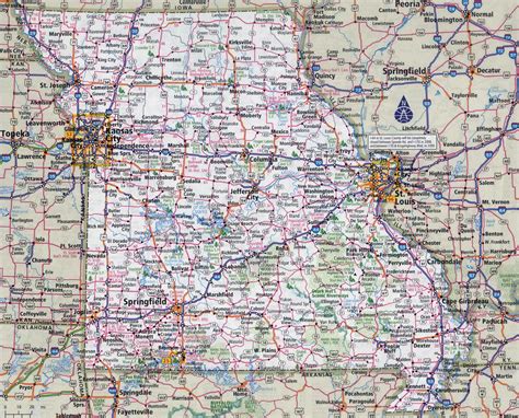 Large Detailed Roads And Highways Map Of Missouri State