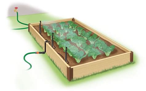 How To Irrigate A Raised Vegetable Garden Tutorial Pics
