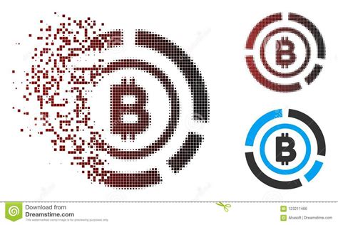 Bresenham's circle drawing algorithm is a circle drawing algorithm that selects the nearest pixel position to complete the arc. Damaged Pixel Halftone Bitcoin Circle Diagram Icon Stock ...