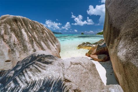 Anse Source D Argent Exotic Tropical Paradise Beach On Island La Digue