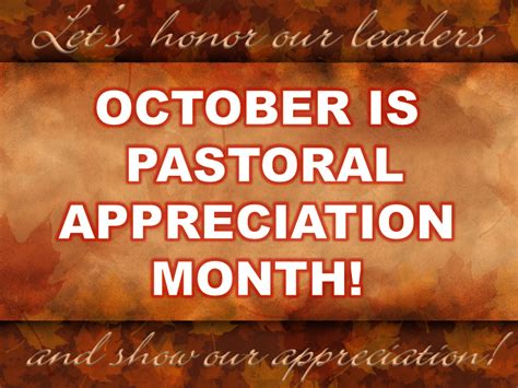 October Is Pastor Appreciation Month Pastor Appreciation Month Quotes