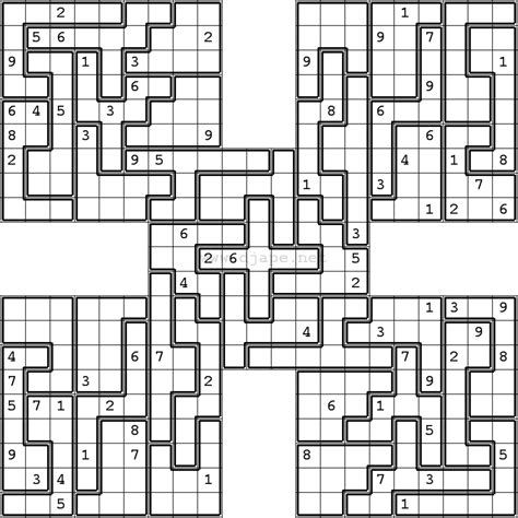 Usually they are 6x6, 8x8 or 9x9. Jigsaw Samurai Sudoku