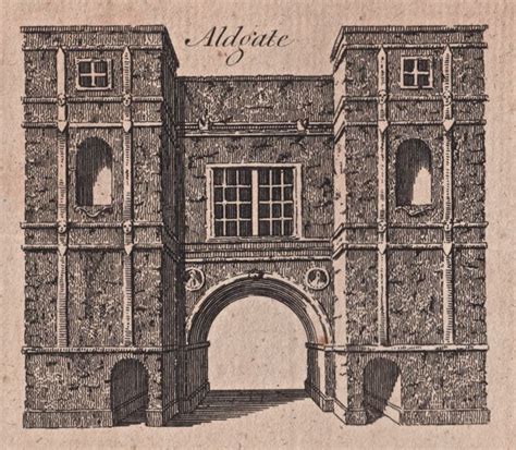 Aldgate The City Gates As They Appeared Before They Were Torn Down