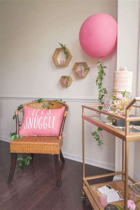 Where can i rent a chair for a baby shower. Kara's Party Ideas Geometric Floral Baby Shower | Kara's ...