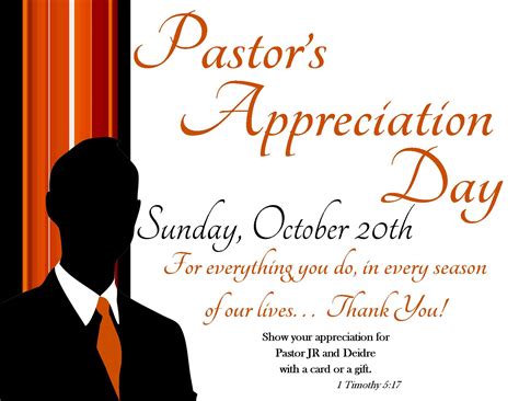 Pastor Appreciation Day Program Template Printable Form Templates