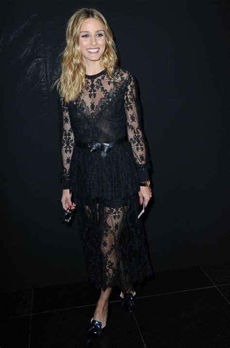Olivia Palermo Dresses Down In Lace And Loafers At Elie Saab Show