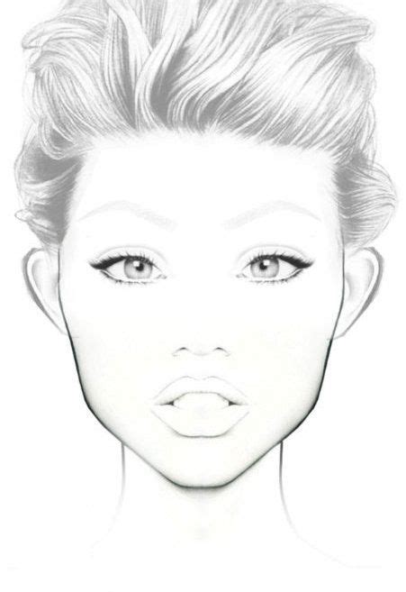 If you don't have ipad with procreate, then you can most likely follow along with any kind of drawing tablet or drawing. Blank Face Chart | Makeup face charts, Face chart, Makeup ...