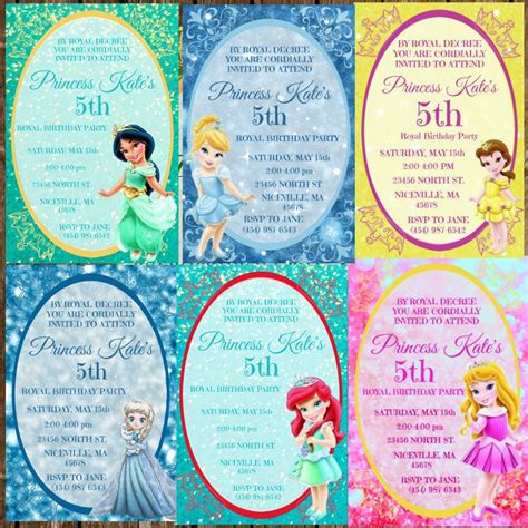 Disney Princess Birthday Invitation Download Anna Etsy