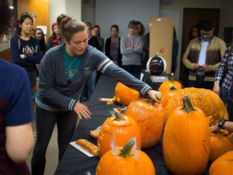 Rhodes Department Of Psychology Hosts Annual Pumpkin Carving Contest