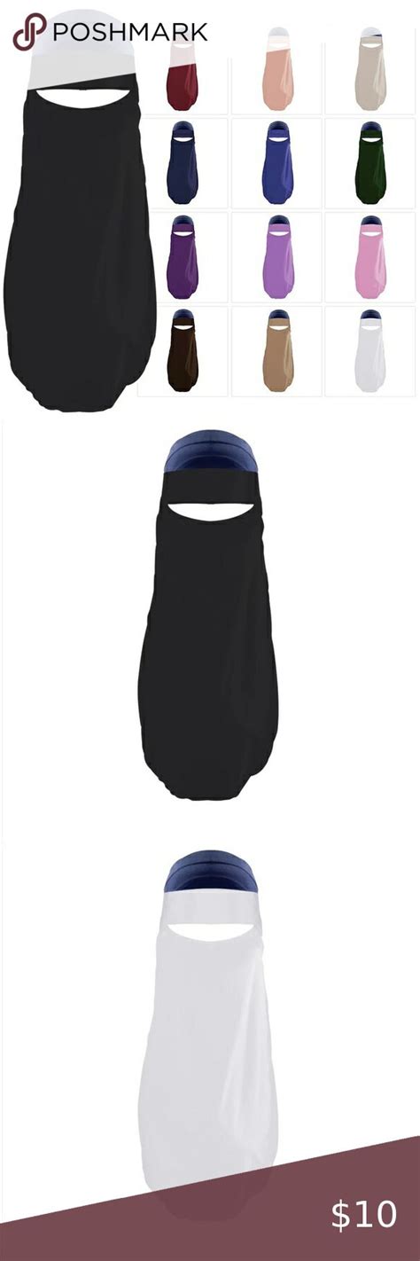 Muslim Niqab Hijab Cap Veil Face Cover Burkha Islamic Veil And Straps