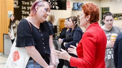 One Nation Leader Pauline Hansons Tense Encounter With Transgender Woman In Adelaide Sky News