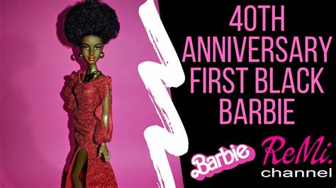 40th Anniversary First Black Barbie Unboxing And Review Youtube