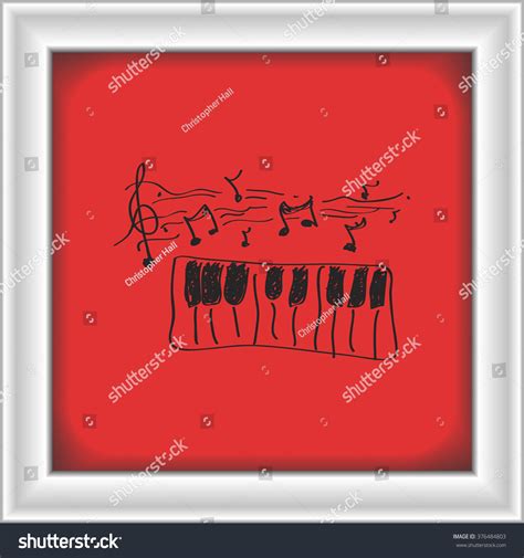 Simple Hand Drawn Doodle Piano Stock Vector Royalty Free 376484803