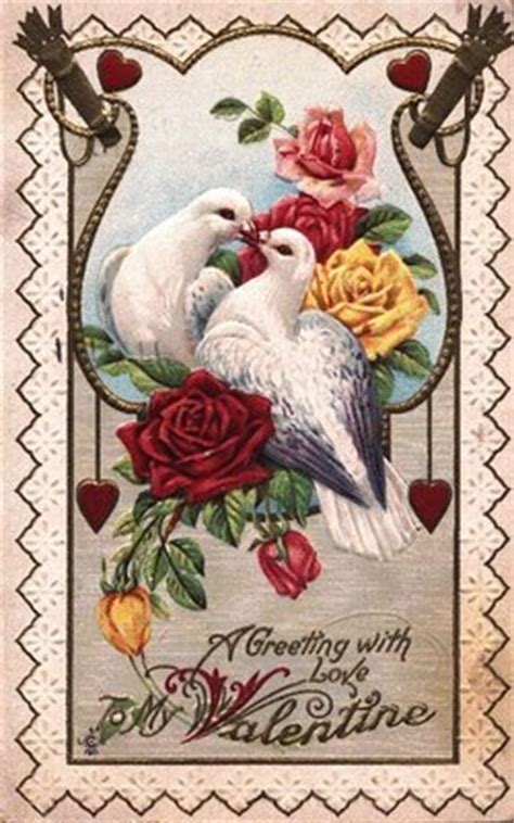pretty vintage valentine  doves  graphics fairy