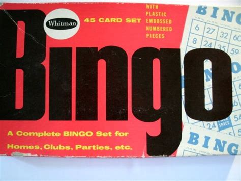 Whitman Bingo No 4709 Vintage 1950s Bingo Cards 1959 Etsy