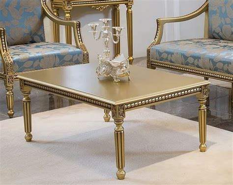 Casa Padrino Luxury Baroque Coffee Table Gold 110 X 70 X H 46 Cm